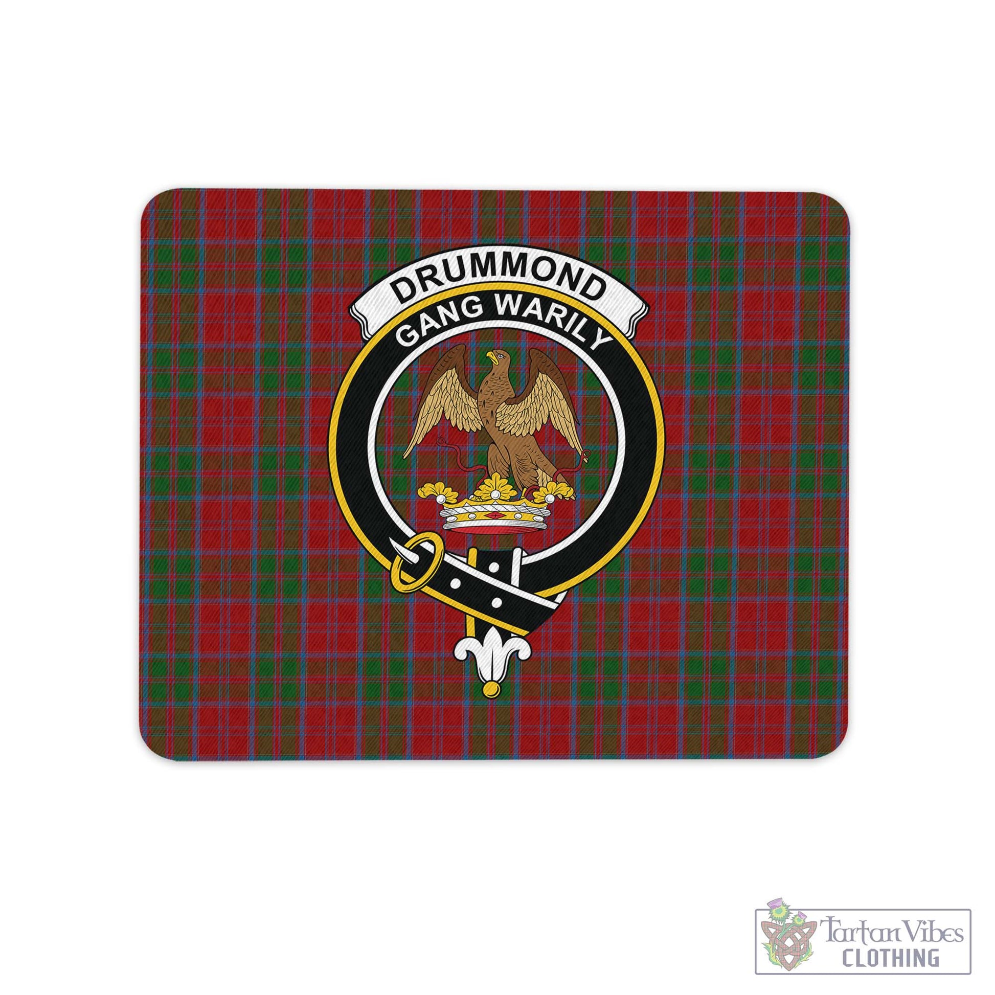 Tartan Vibes Clothing Drummond Tartan Mouse Pad with Family Crest