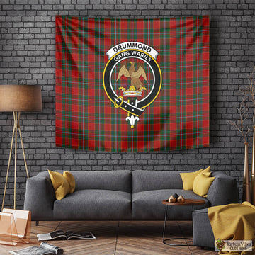 Drummond Ancient Tartan Tapestry Wall Hanging and Home Decor for Room with Family Crest