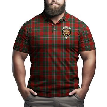 Drummond Ancient Tartan Men's Polo Shirt with Family Crest
