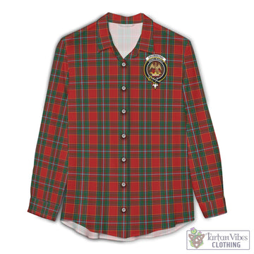 Drummond Ancient Tartan Womens Casual Shirt with Family Crest