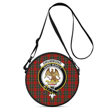 Drummond Ancient Tartan Round Satchel Bags with Family Crest