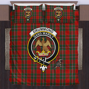 Drummond Ancient Tartan Bedding Set with Family Crest