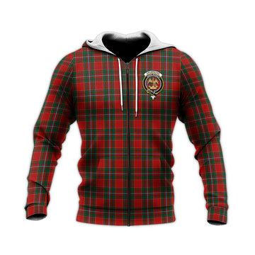 Drummond Ancient Tartan Knitted Hoodie with Family Crest