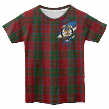 Drummond Clan Crest In Me Tartan Kid T-shirt Scotland Flag Style