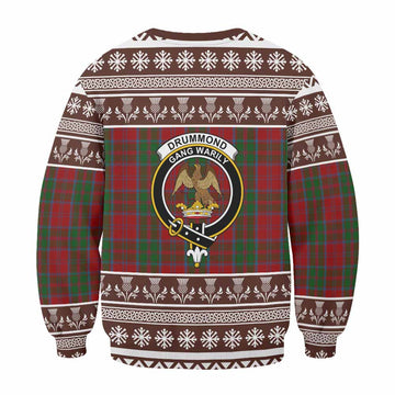 Drummond Clan Tartan Christmas Sweatshirt with Family Crest