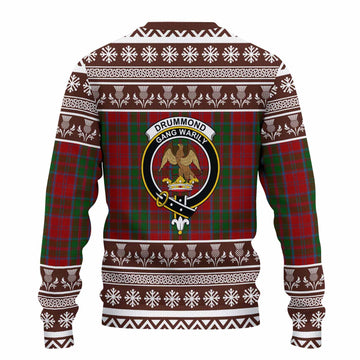 Drummond Clan Tartan Christmas Ugly Sweater with Family Crest