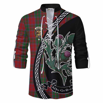 Drummond Family Crest Tartan Ghillie Shirt Alba Thistle Inspired - Tartan Vibes Clothing