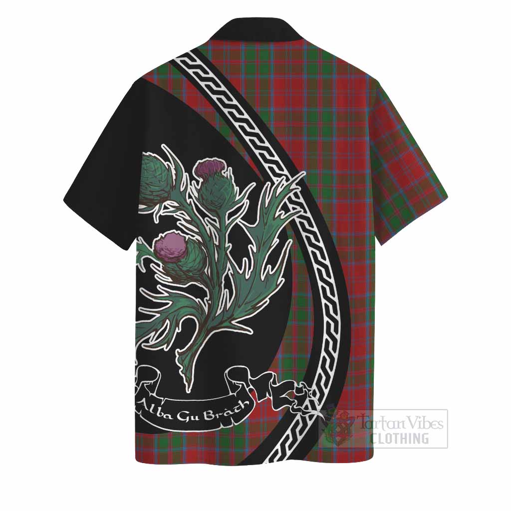 Drummond Family Crest Tartan Hawaiian Shirt Alba Thistle Inspired - Tartan Vibes Clothing