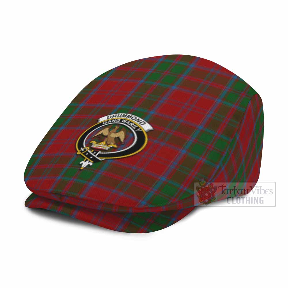 Drummond Family Crest Tartan Jeff Cap, Tartan Flat Cap