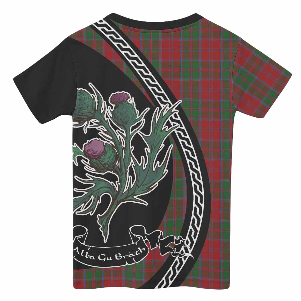 Drummond Family Crest Tartan Kid T-shirt Alba Thistle Inspired - Tartan Vibes Clothing