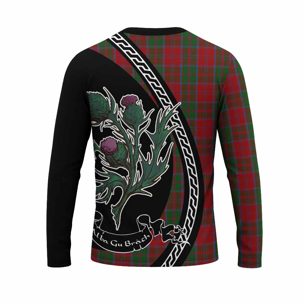 Drummond Family Crest Tartan Long Sleeve T-Shirt Alba Thistle Inspired - Tartan Vibes Clothing