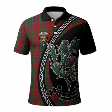 Drummond Family Crest Tartan Polo Shirt Alba Thistle Inspired