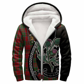 Drummond Family Crest Tartan Sherpa Hoodie Alba Thistle Inspired