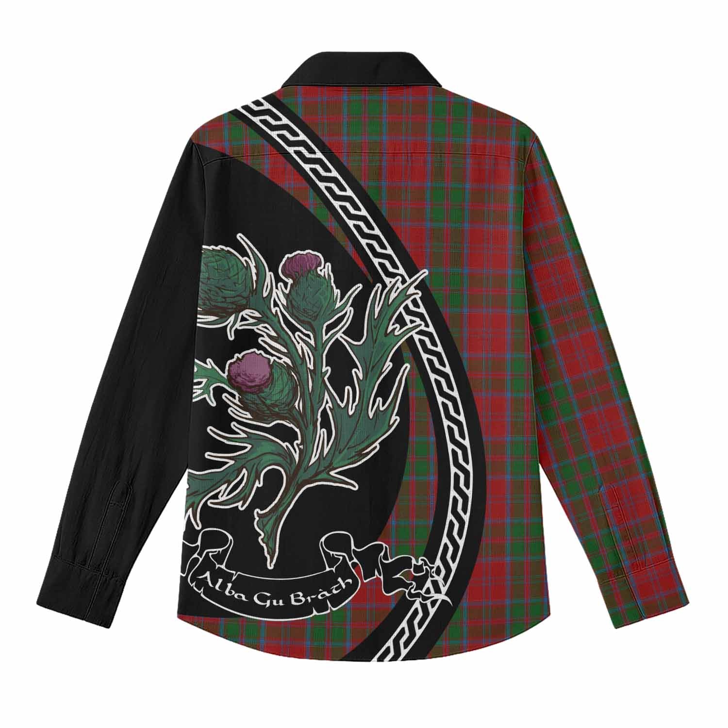 Drummond Family Crest Tartan Women Casual Shirt Alba Thistle Inspired - Tartan Vibes Clothing
