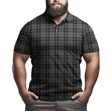 Drummond Grey Tartan Mens Polo Shirt