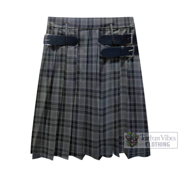 Drummond Grey Tartan Men's Pleated Skirt - Fashion Casual Retro Scottish Kilt Style