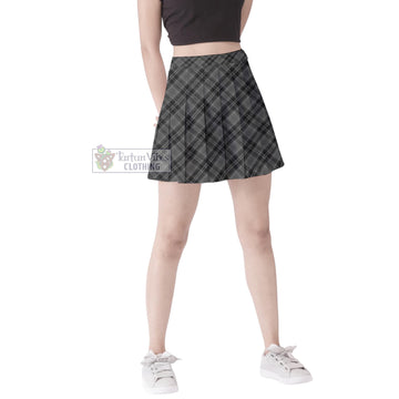 Drummond Grey Tartan Women's Plated Mini Skirt