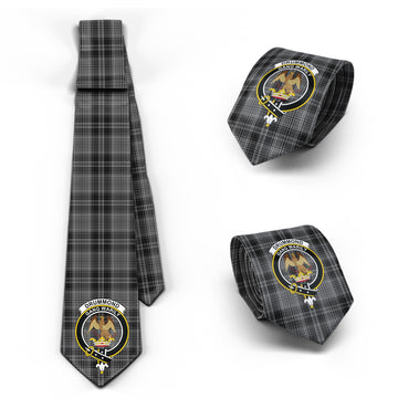 Drummond Grey Tartan Classic Necktie with Family Crest
