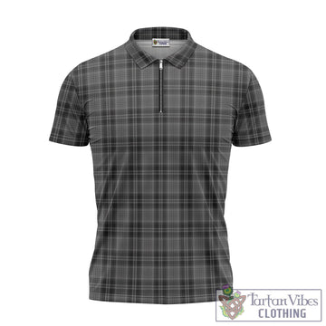 Drummond Grey Tartan Zipper Polo Shirt