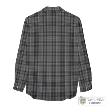 Drummond Grey Tartan Womens Casual Shirt with Family Crest