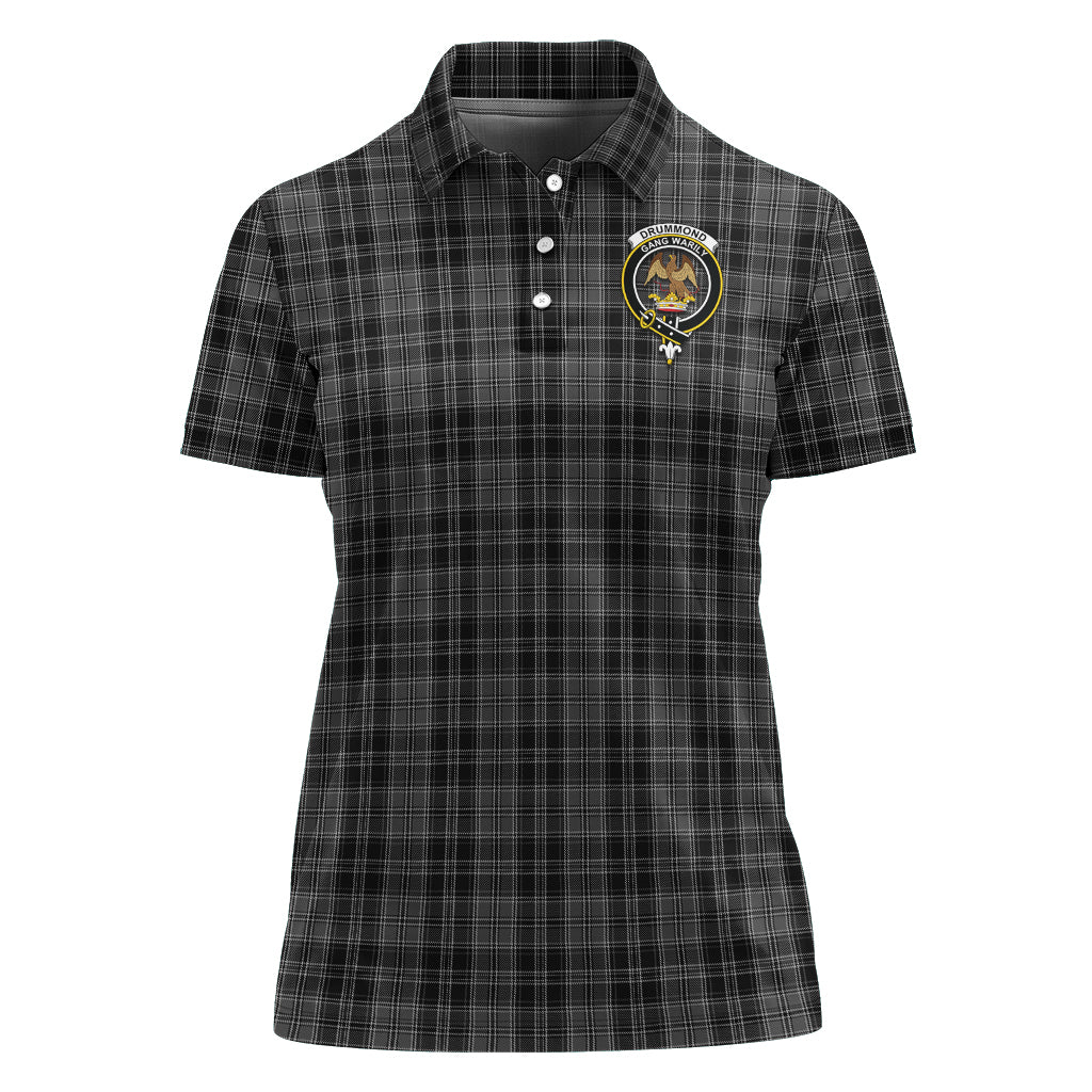 drummond-grey-tartan-polo-shirt-with-family-crest-for-women