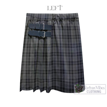 Drummond Grey Tartan Men's Pleated Skirt - Fashion Casual Retro Scottish Kilt Style