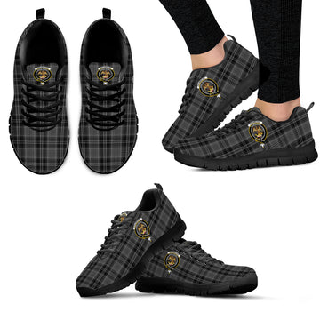 Drummond Grey Tartan Sneakers with Family Crest