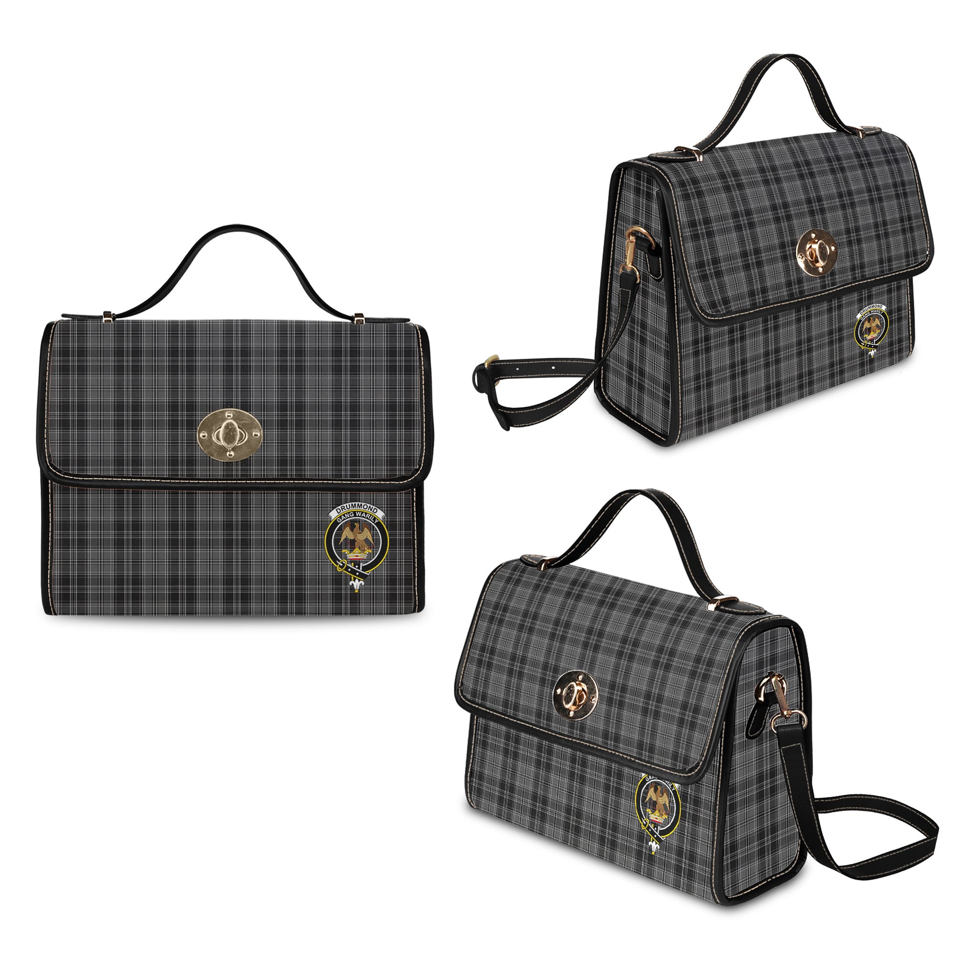 drummond-grey-tartan-leather-strap-waterproof-canvas-bag-with-family-crest