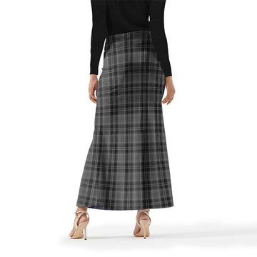 Drummond Grey Tartan Womens Full Length Skirt