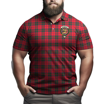 Drummond Modern Tartan Men's Polo Shirt with Family Crest