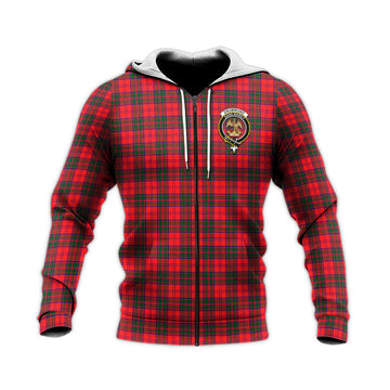 Drummond Modern Tartan Knitted Hoodie with Family Crest