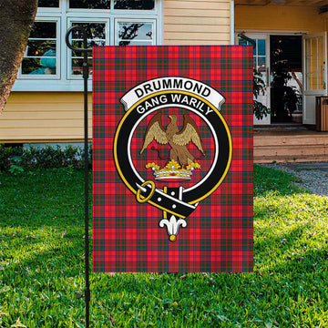 Drummond Modern Tartan Flag with Family Crest