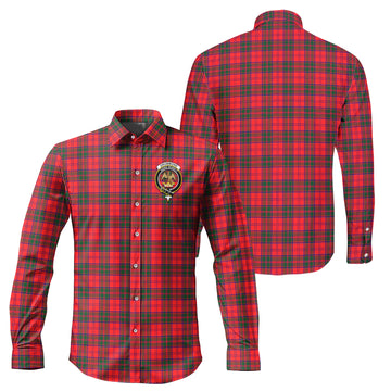 Drummond Modern Tartan Long Sleeve Button Up Shirt with Family Crest