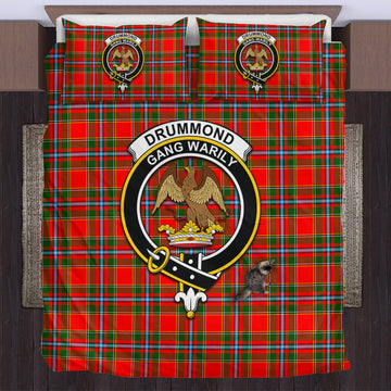 Drummond of Perth Tartan Bedding Set with Family Crest