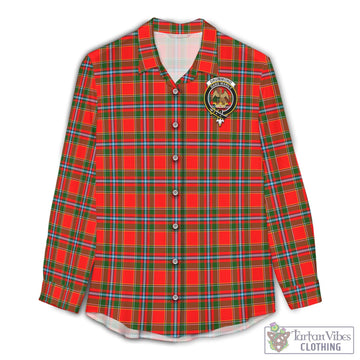 Drummond of Perth Tartan Womens Casual Shirt with Family Crest
