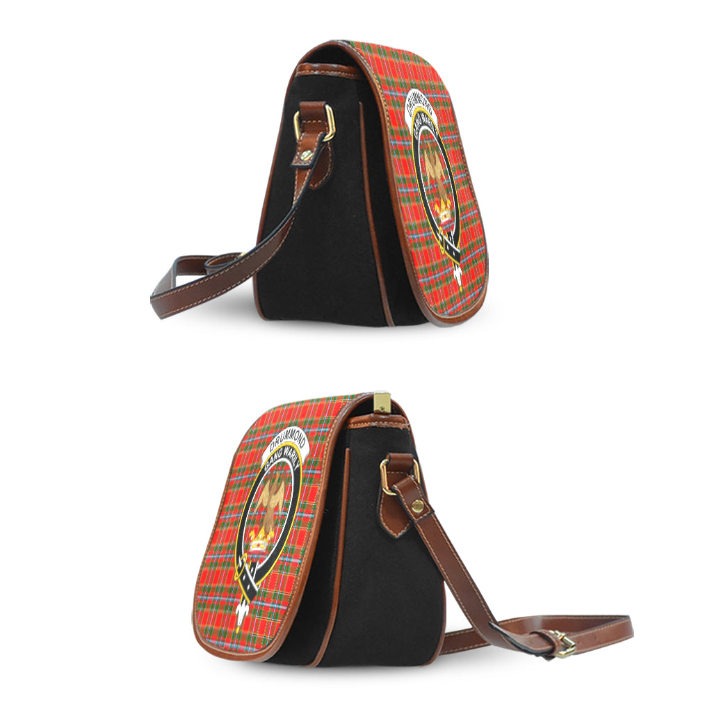 drummond-of-perth-tartan-saddle-bag-with-family-crest