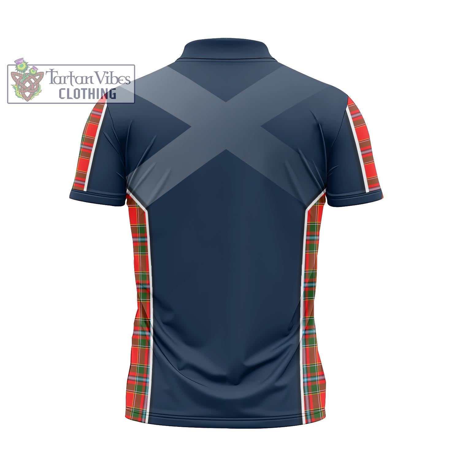 Tartan Vibes Clothing Drummond of Perth Tartan Zipper Polo Shirt with Family Crest and Lion Rampant Vibes Sport Style