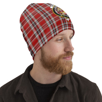 Drummond of Perth Dress Tartan Beanies Hat with Family Crest