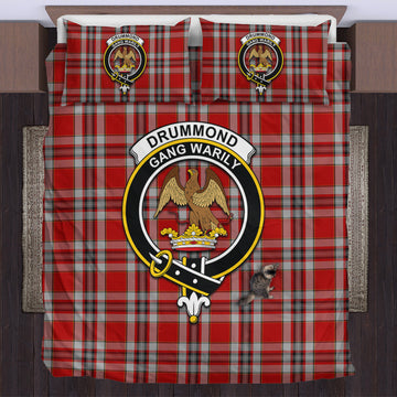 Drummond of Perth Dress Tartan Bedding Set with Family Crest