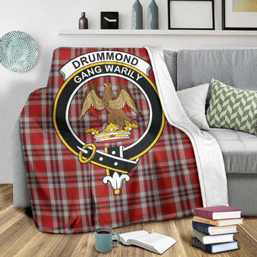 Drummond of Perth Dress Tartan Blanket with Family Crest