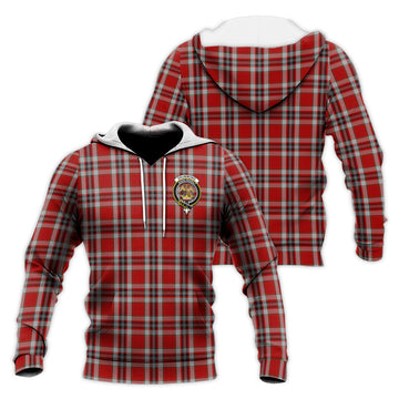 Drummond of Perth Dress Tartan Knitted Hoodie with Family Crest
