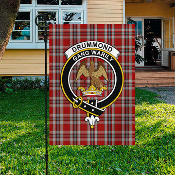 Drummond of Perth Dress Tartan Flag with Family Crest