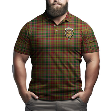 Drummond of Strathallan Tartan Men's Polo Shirt with Family Crest