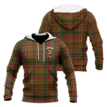 Drummond of Strathallan Tartan Knitted Hoodie with Family Crest