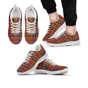 Drummond of Strathallan Modern Tartan Sneakers with Family Crest