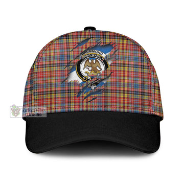 Drummond of Strathallan Modern Tartan Classic Cap with Family Crest In Me Style