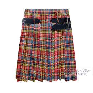 Drummond of Strathallan Modern Tartan Men's Pleated Skirt - Fashion Casual Retro Scottish Kilt Style