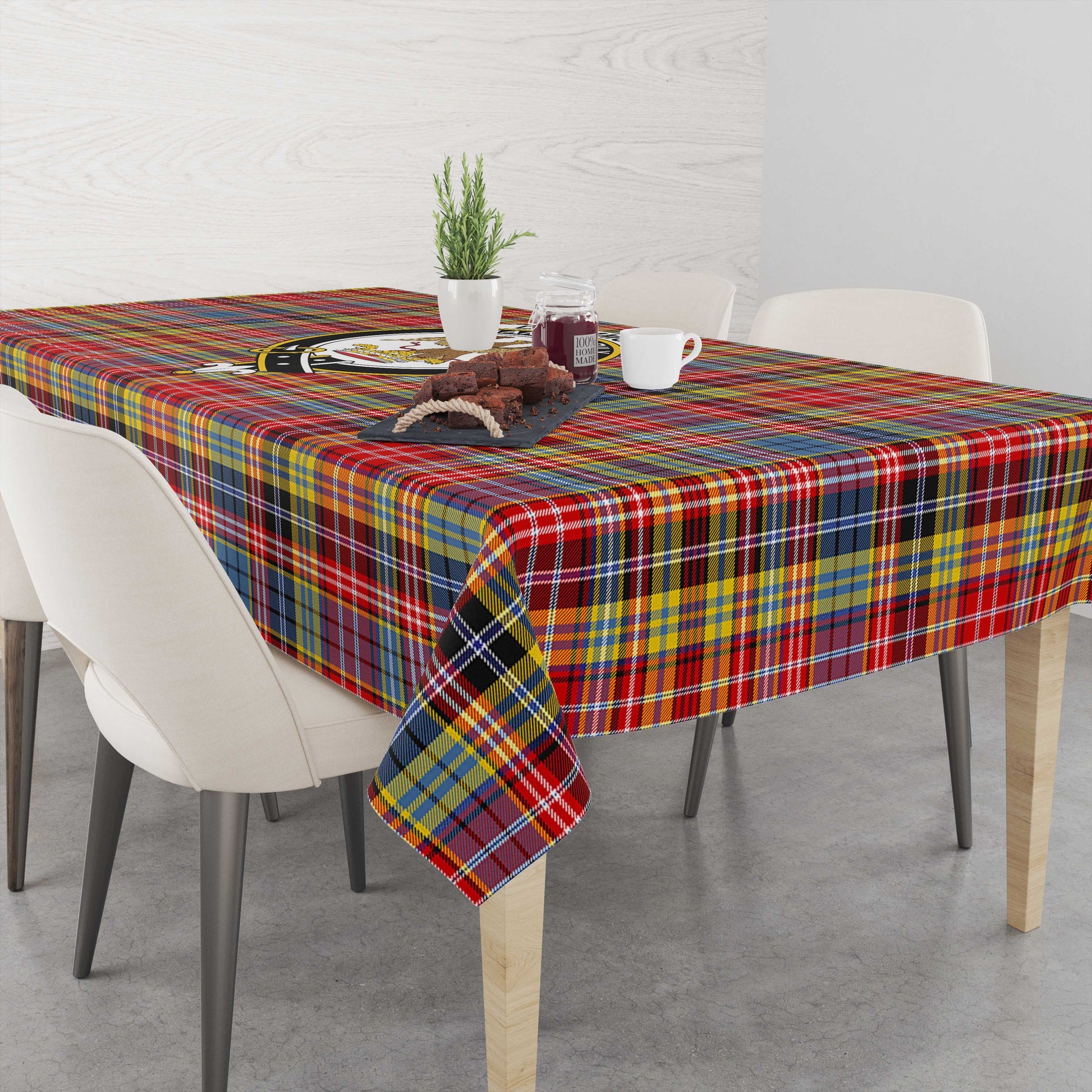 drummond-of-strathallan-modern-tatan-tablecloth-with-family-crest