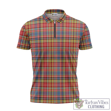 Drummond of Strathallan Modern Tartan Zipper Polo Shirt