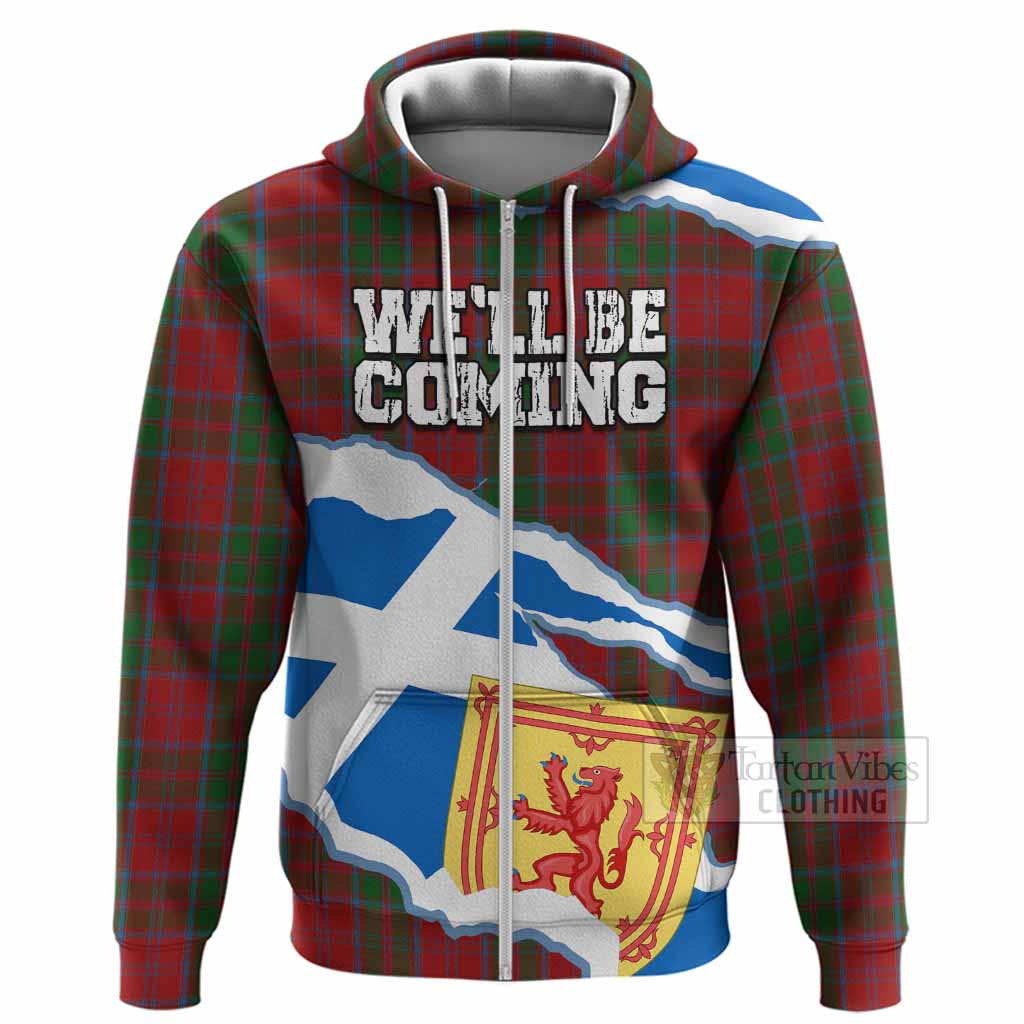 Drummond Scotland Football Tartan Hoodie We'll Be Coming